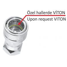 QCSS Serisi AISI 316-L Paslanmaz Quick Kaplin Dişi Gövde