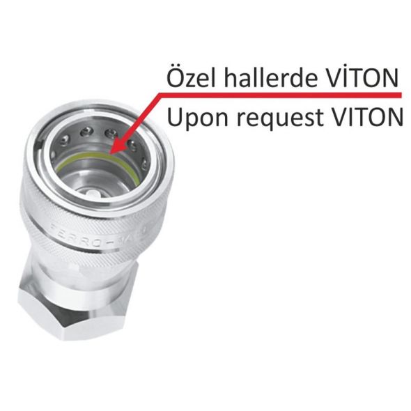 QCSS Serisi AISI 316-L Paslanmaz Quick Kaplin Dişi Gövde